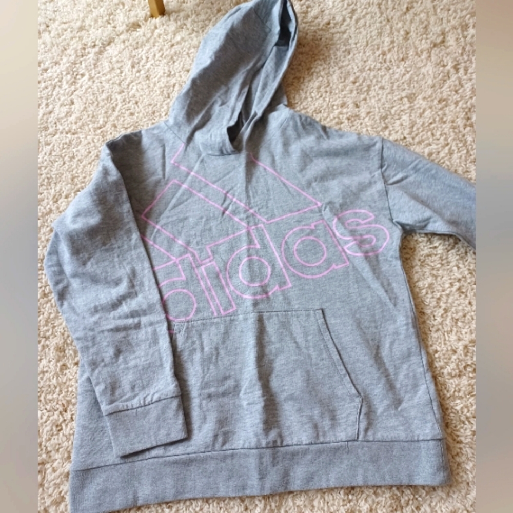 Girls adidas pull Over gray size 14